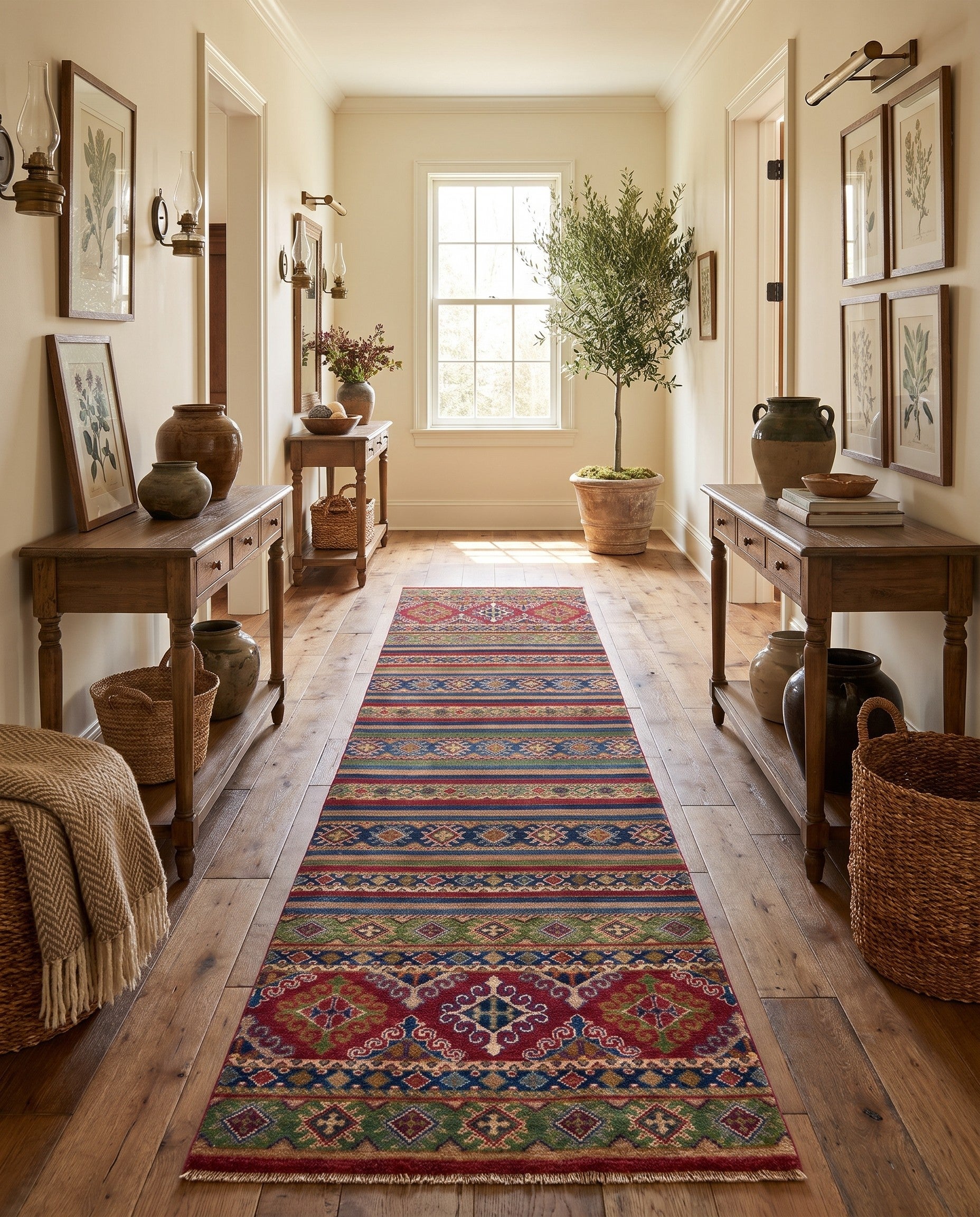2' 9 x 9' 10 Hand Knotted Kazak Runner Rug
