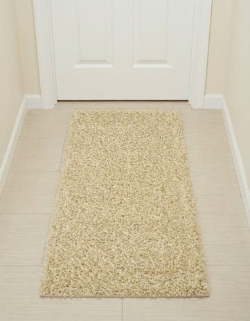 2' x 4' Solid Shag Runner Rug