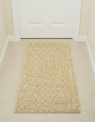 2' x 4' Solid Shag Runner Rug
