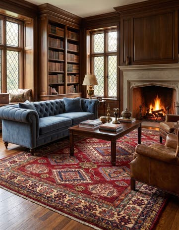 5' 6 x 8' 3 Hand Knotted Kazak Rug