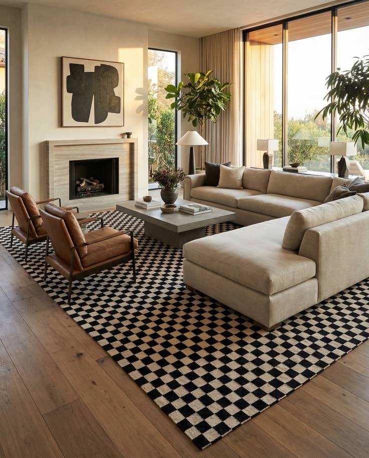 Detail image of 8' 6 x 16' Hand Woven Kilim Modern Wool Rug