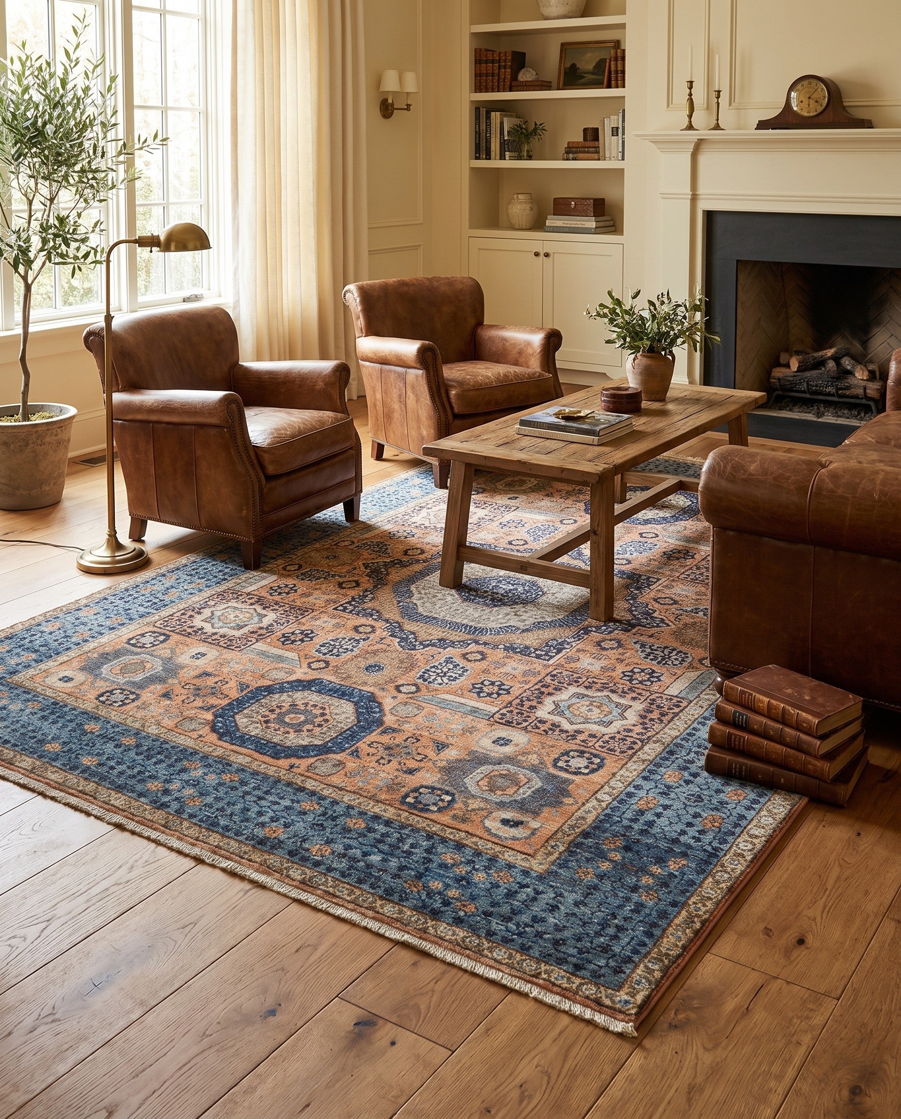 5' x 6' 8 Hand Knotted Mamluk Ziegler Rug