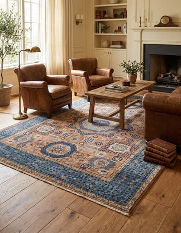 5' x 6' 8 Hand Knotted Mamluk Ziegler Rug