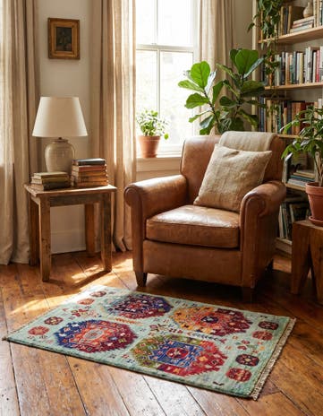 2' x 3' 4 Hand Knotted Ariana Ziegler Rug