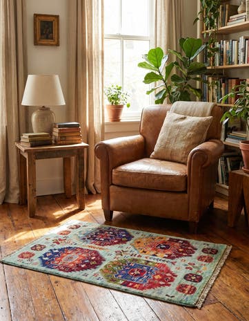 2' x 3' 4 Hand Knotted Ariana Ziegler Rug