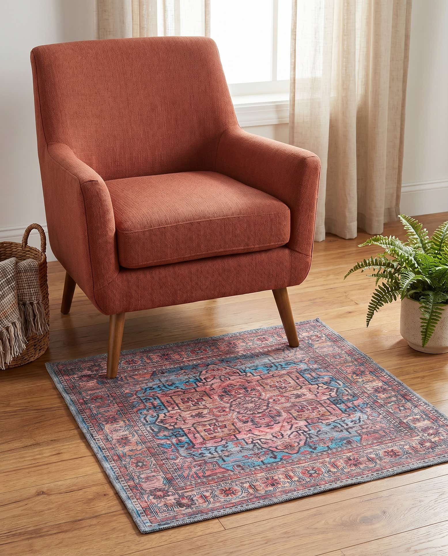 3' 3 x 3' 3 Washable Maahru Square Rug