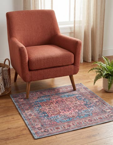 3' 3 x 3' 3 Washable Maahru Square Rug