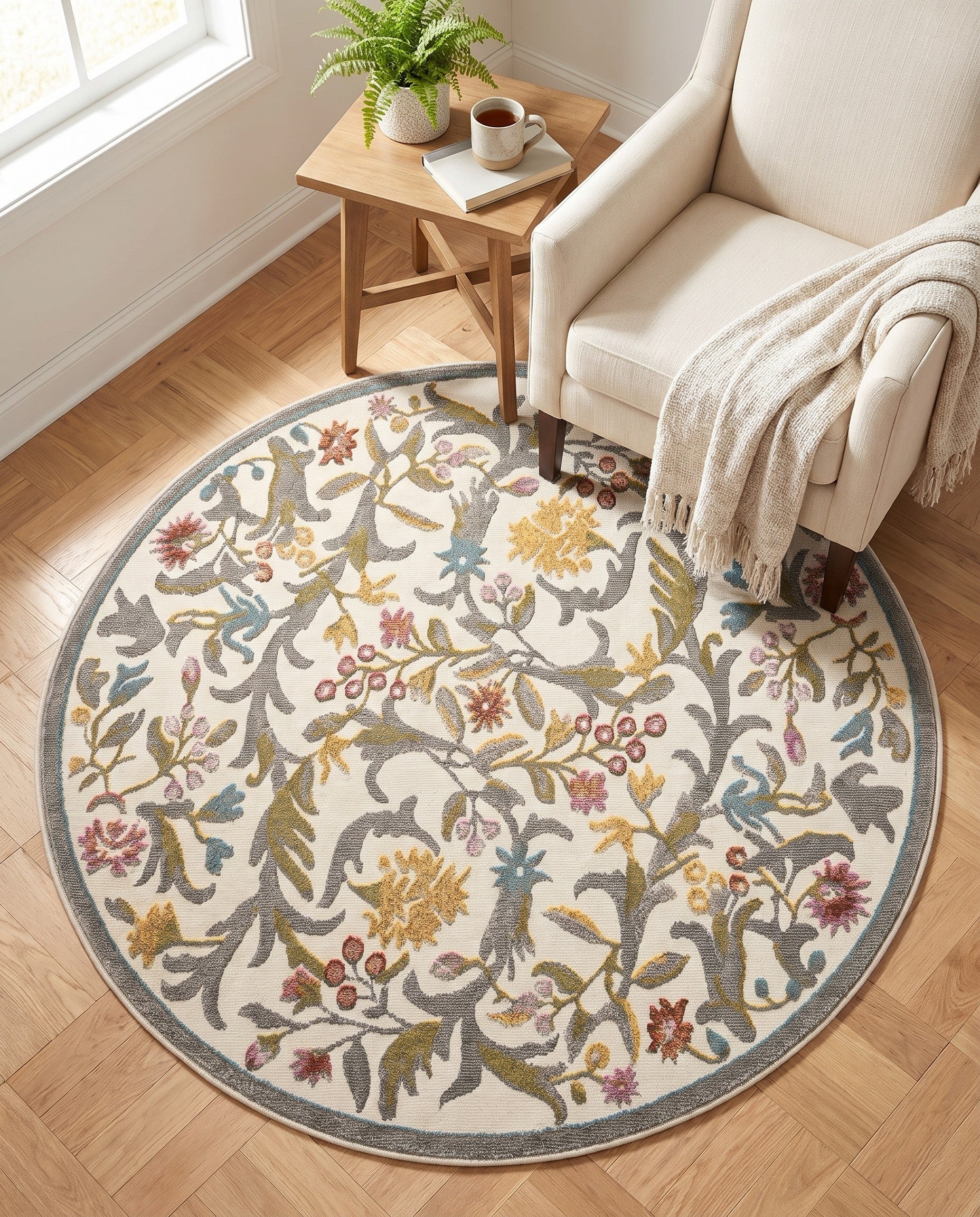 125cm x 125cm Blossom Round Rug