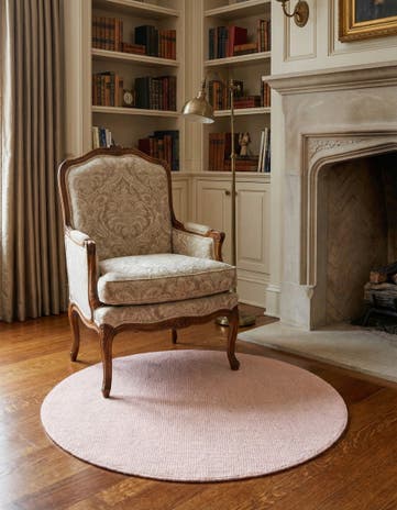 4' 1 x 4' 1 Hand Woven Jill Zarin English Manor Farmhouse Wool Round Rug