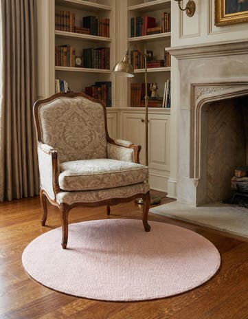 4' 1 x 4' 1 Hand Woven Jill Zarin English Manor Farmhouse Wool Round Rug