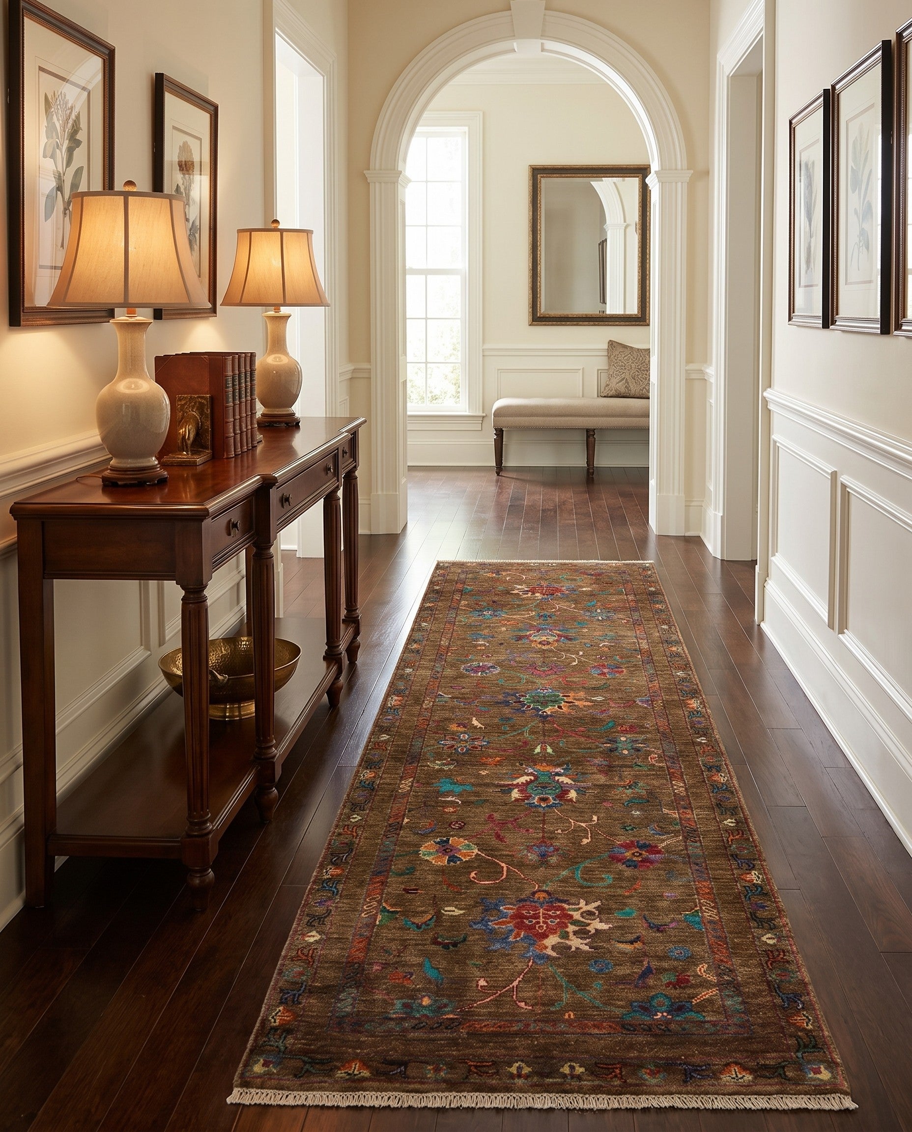 2' 7 x 8' 5 Hand Knotted Ariana Ziegler Runner Rug