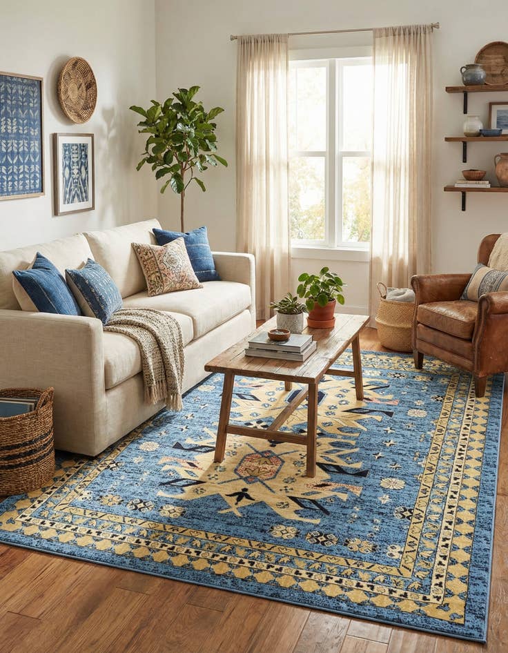 Detail image of 7' 10 x 10' Heris Rug