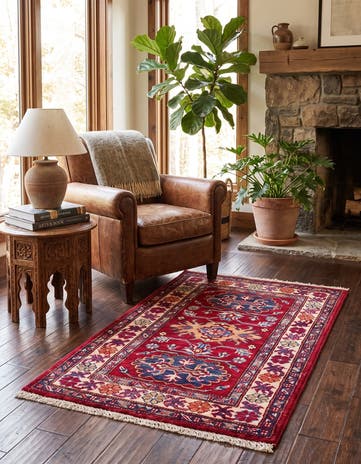 2' x 3' 1 Hand Knotted Kazak Rug