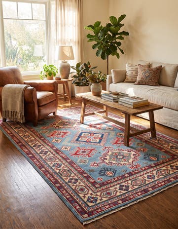 4' x 6' Hand Knotted Kazak Rug