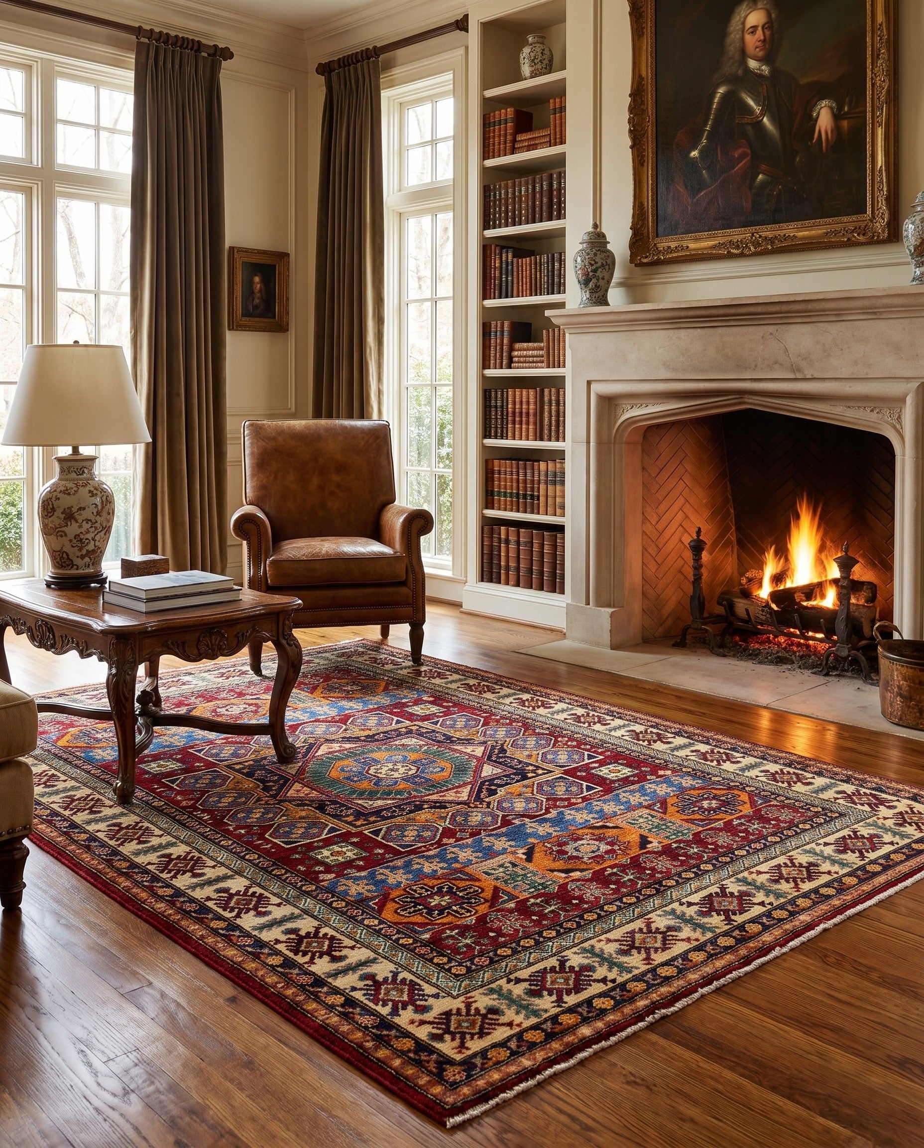 4' 10 x 7' 2 Hand Knotted Mamluk Ziegler Rug