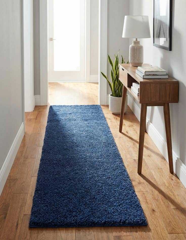 Detail image of 2' 2 x 8' Solid Frieze Runner Rug