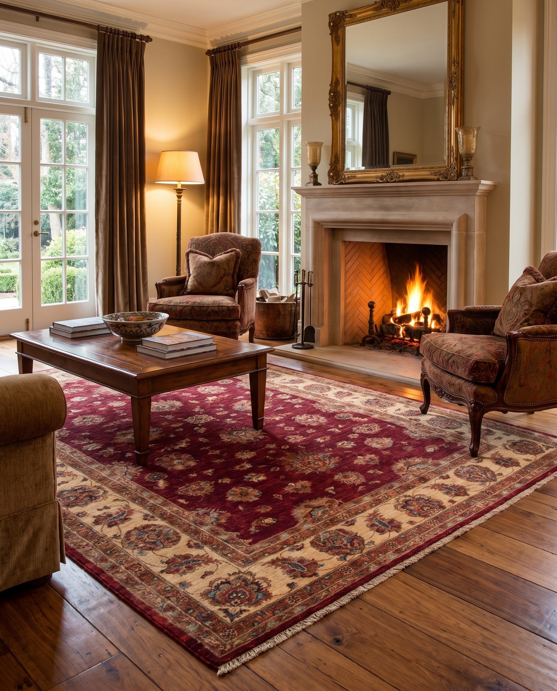 6' 8 x 10' Hand Knotted Ziegler Rug