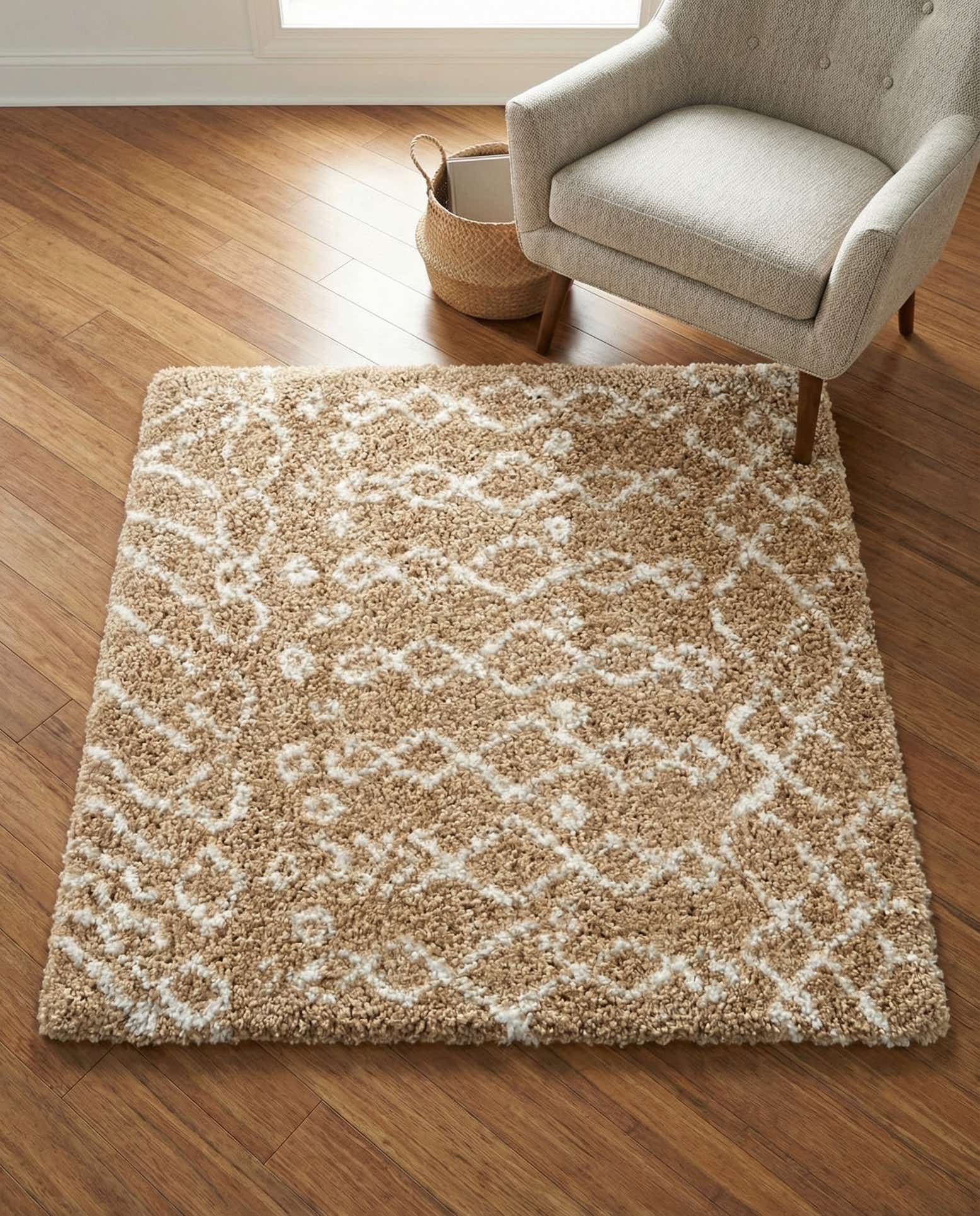 4' x 4' Moroccan Shag Square Rug