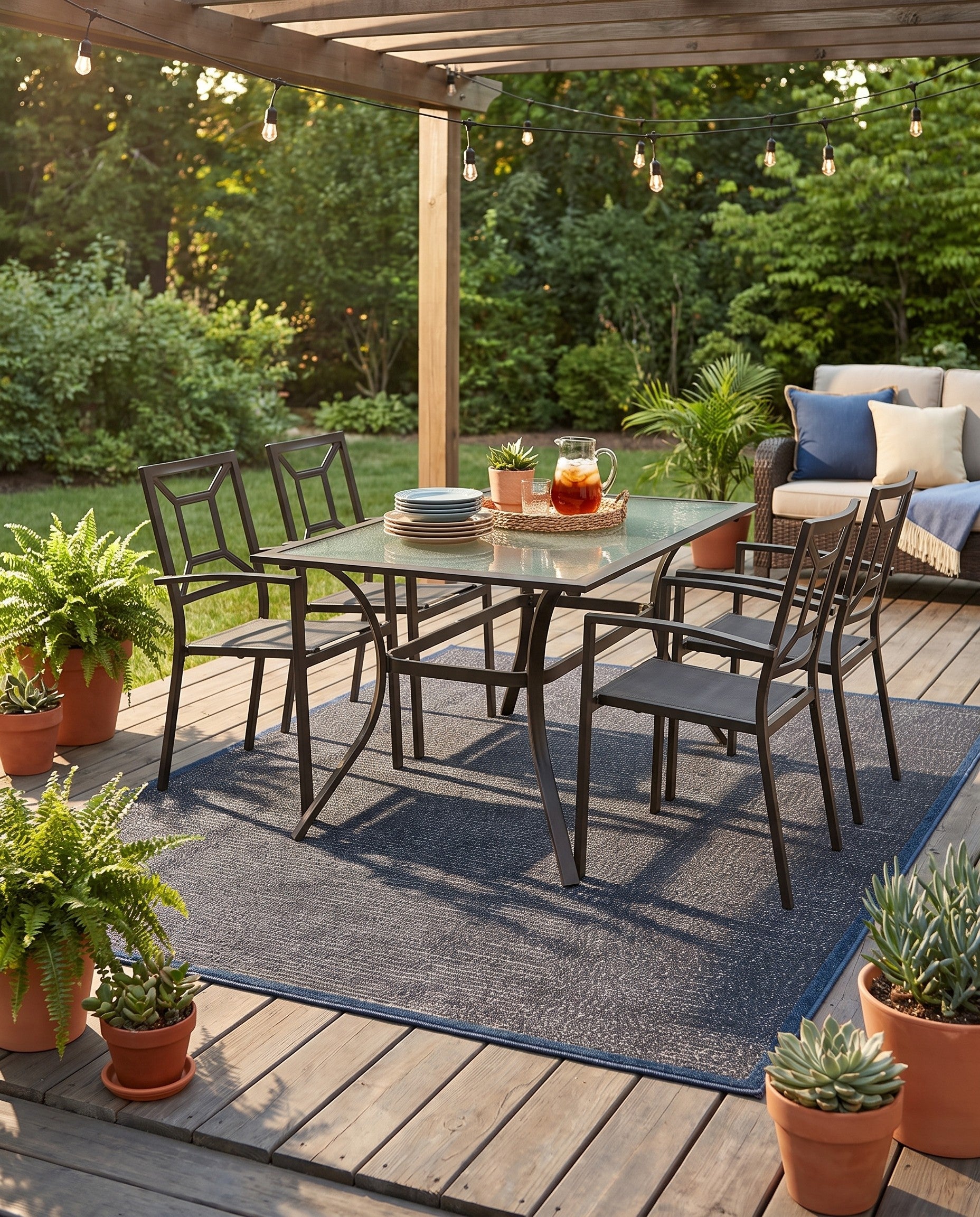 5' x 7' 7 Easy-Clean Indoor / Outdoor Rug
