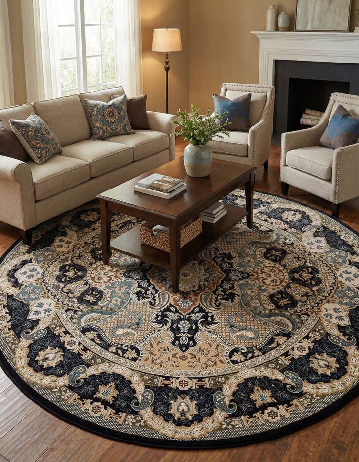 Detail image of 10' x 10' Nain Design Round Rug