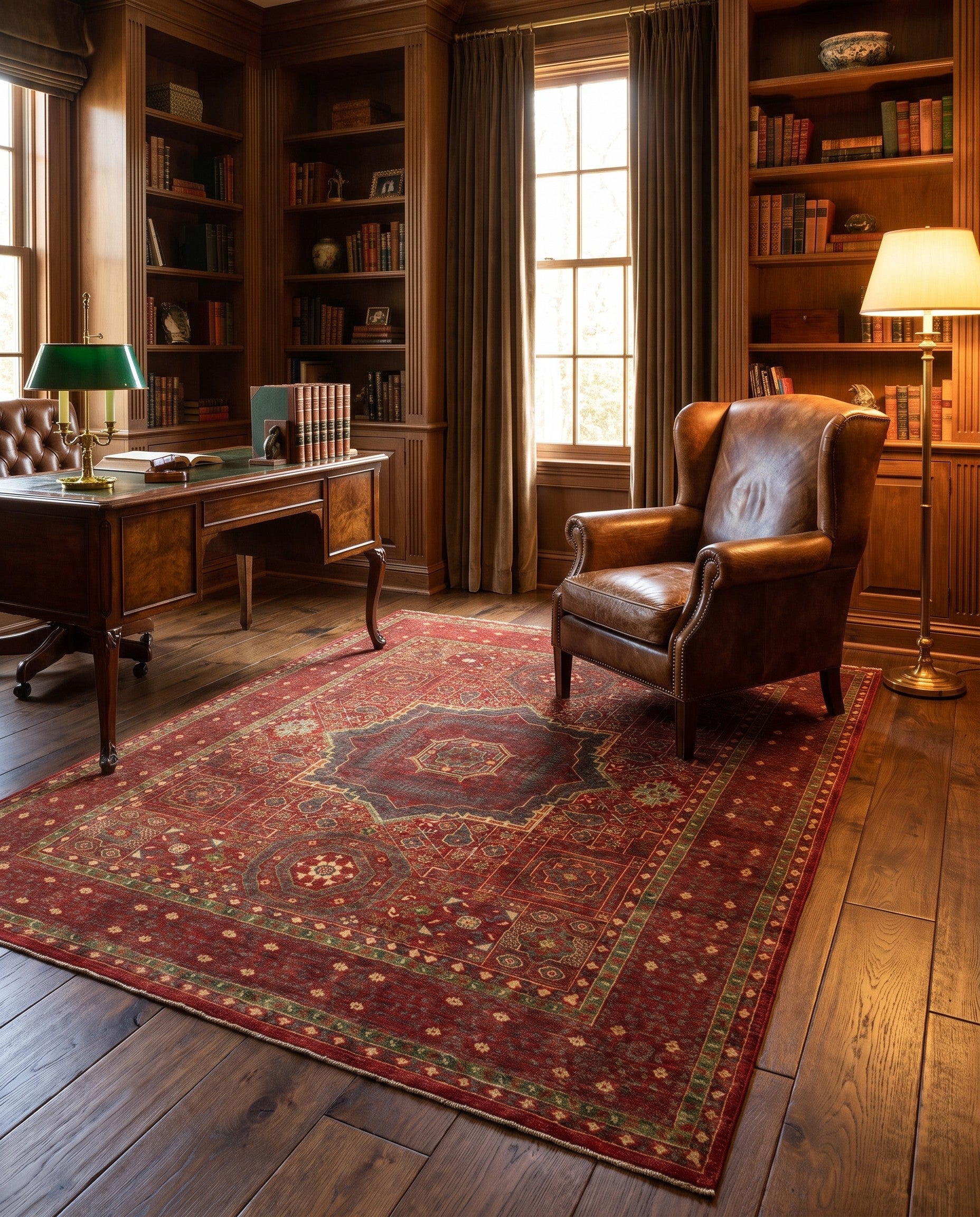 8' 4 x 9' 8 Hand Knotted Mamluk Ziegler Rug