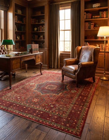 8' 4 x 9' 8 Hand Knotted Mamluk Ziegler Rug