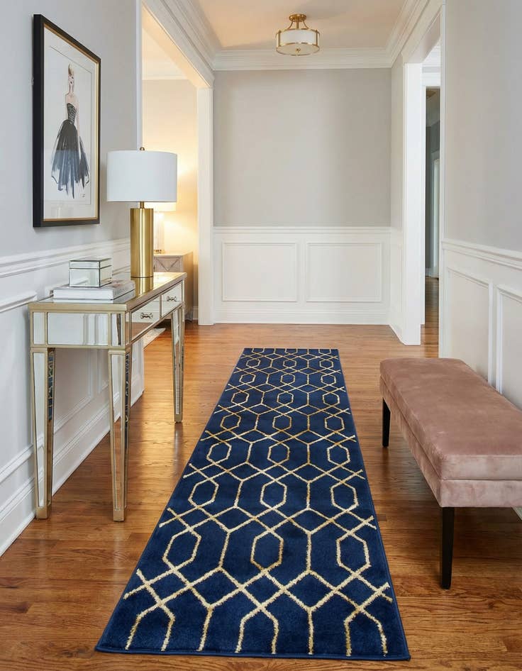 Detail image of 2' x 6' Marilyn Monroe&trade; Glam Trellis Runner Rug