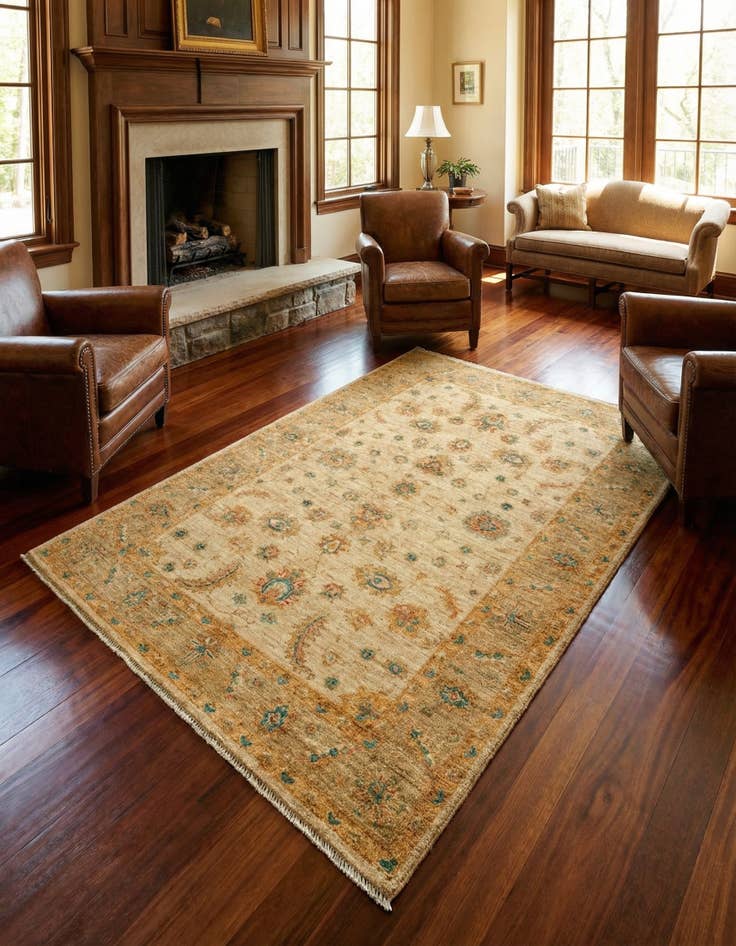 Detail image of 4' 1 x 5' 6 Ziegler Wool Rug