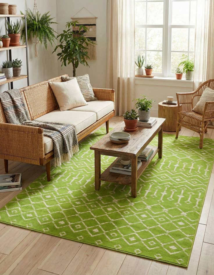 Detail image of 5' 3 x 8' Kasbah Trellis Rug