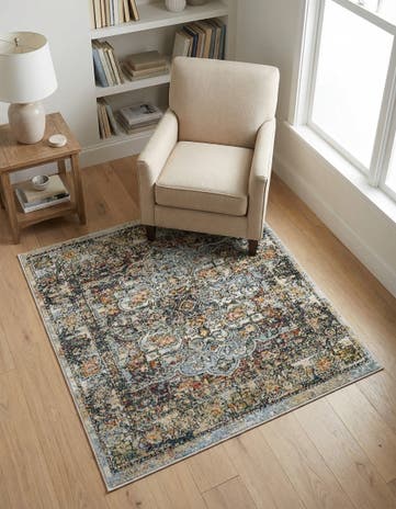 Ivory Isabella Square Rug