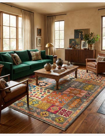 9' 7 x 12' 3 Hand Knotted Balouch Wool Rug