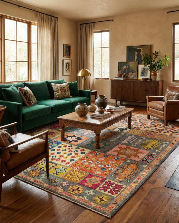 9' 7 x 12' 3 Hand Knotted Balouch Wool Rug