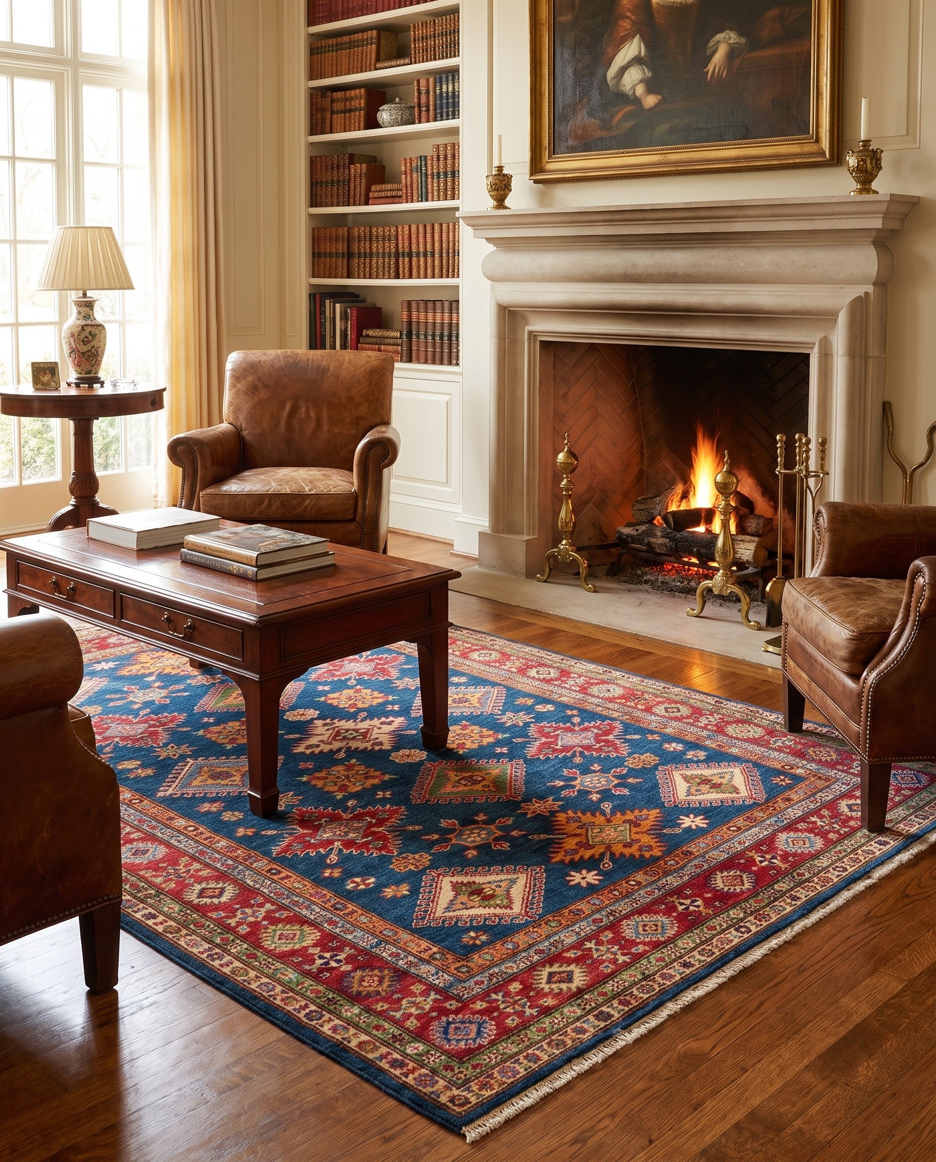 5' 1 x 7' 6 Hand Knotted Kazak Rug