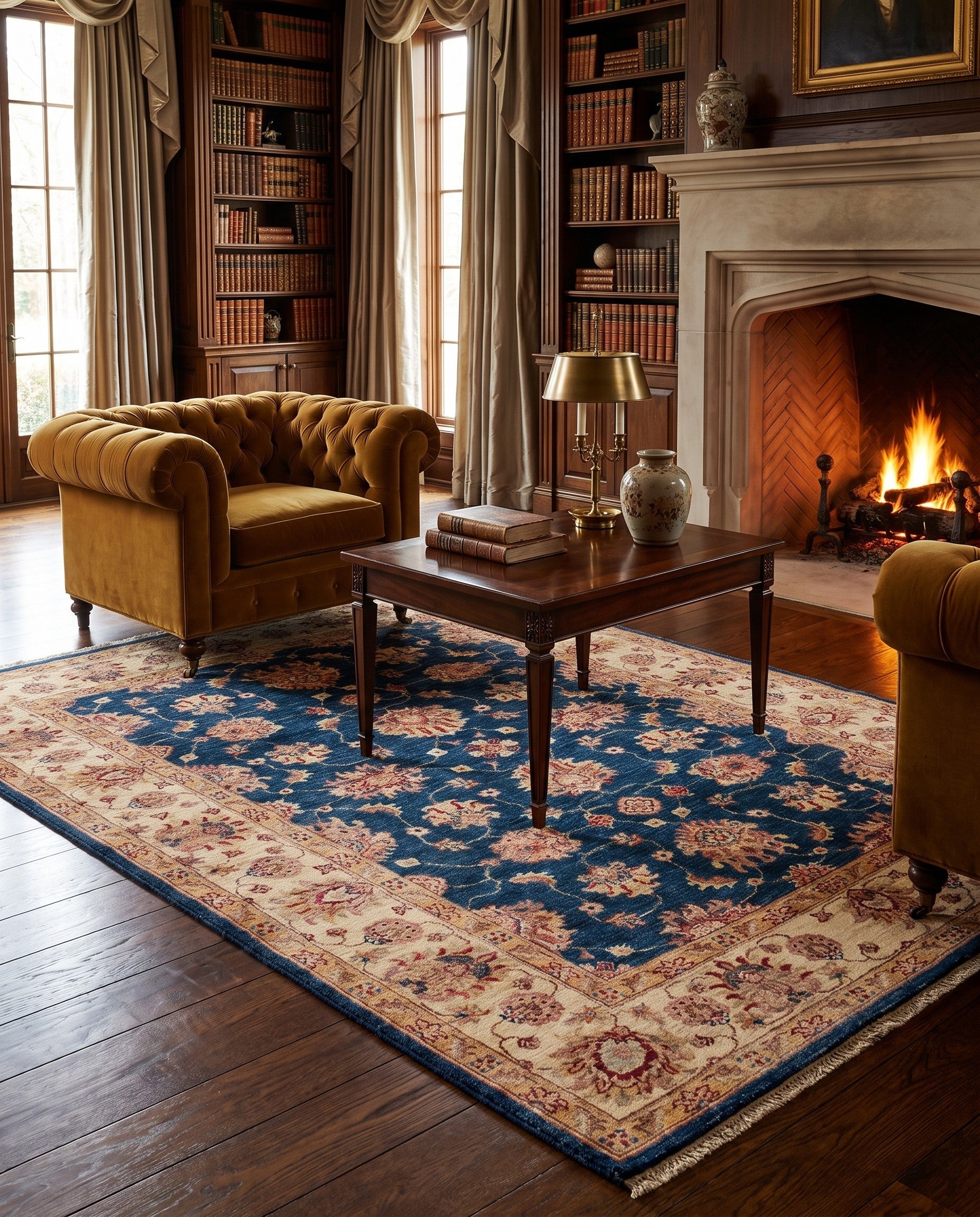 5' 1 x 6' 9 Hand Knotted Ziegler Rug