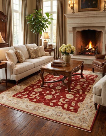 5' 9 x 7' 7 Hand Knotted Ziegler Rug