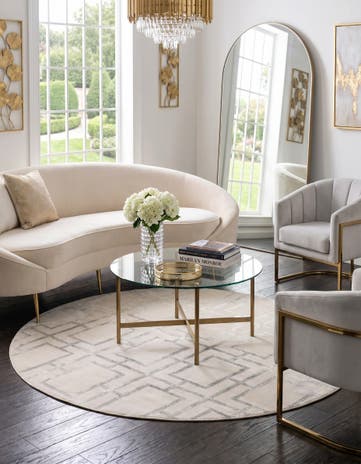 7' 10 x 7' 10 Marilyn Monroe&trade; Glam Deco Round Rug