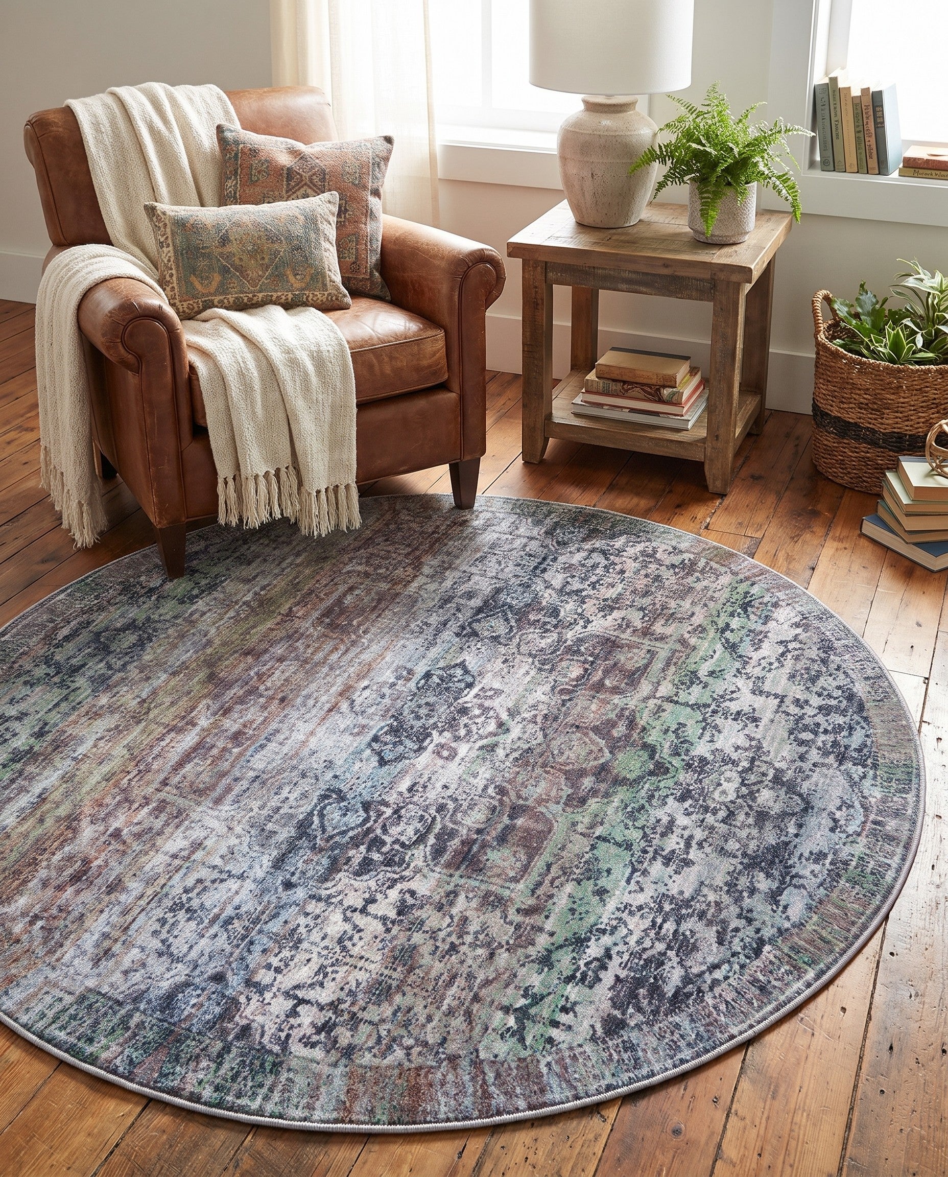 185cm x 185cm Renaissance Tapis Rond
