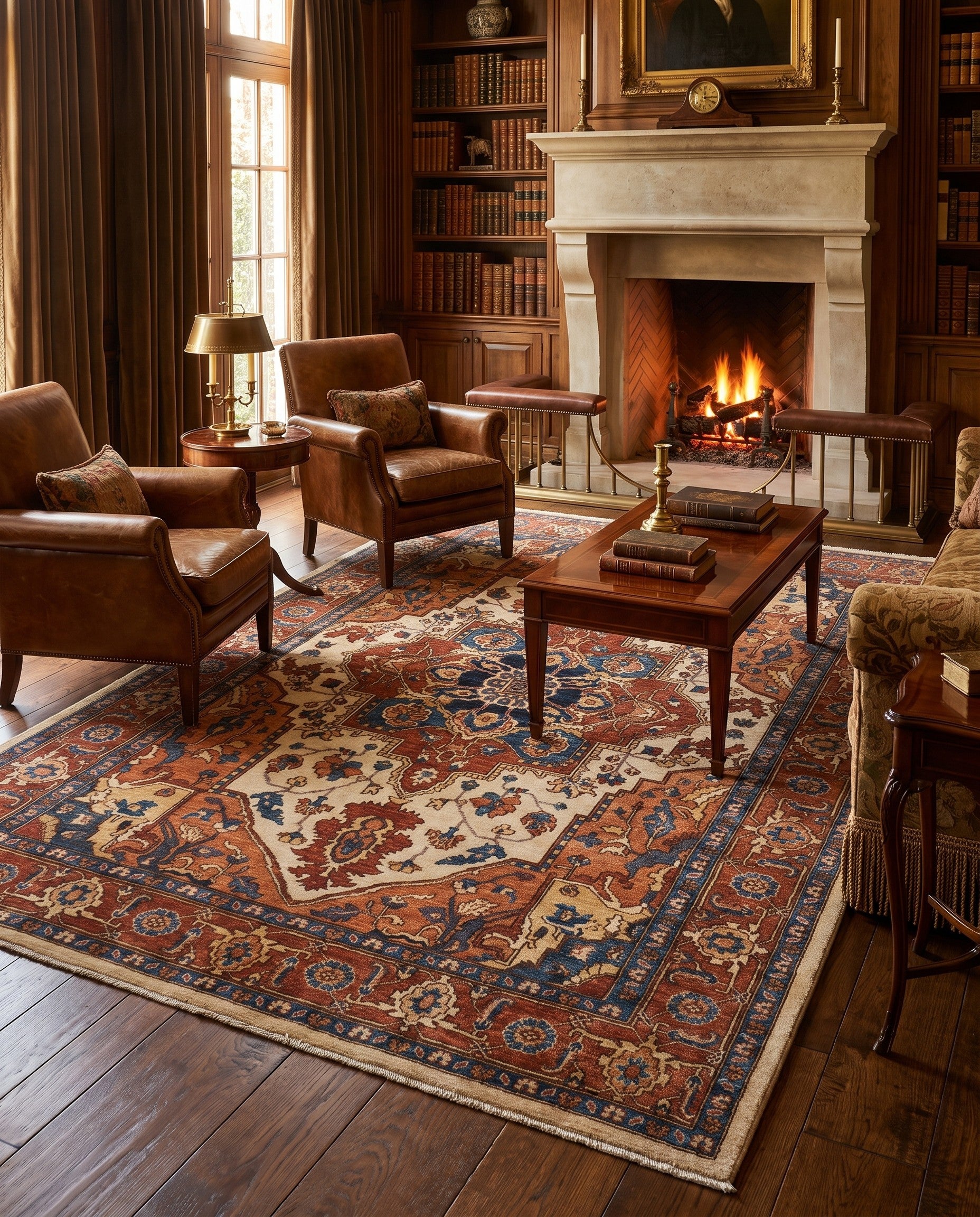 6' 8 x 9' 5 Hand Knotted Heriz Rug