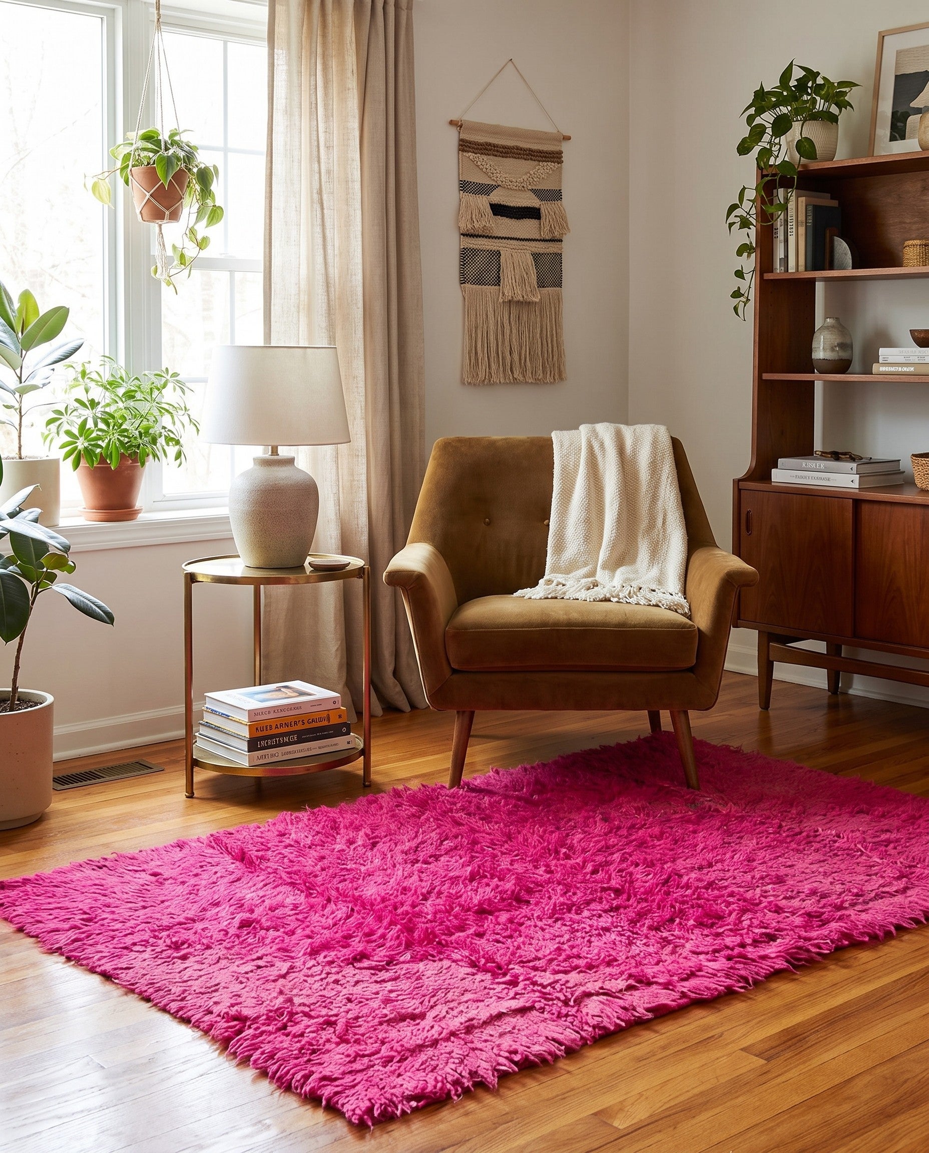 3' 10 x 6' 2 Hand Knotted Moroccan Wool Rug
