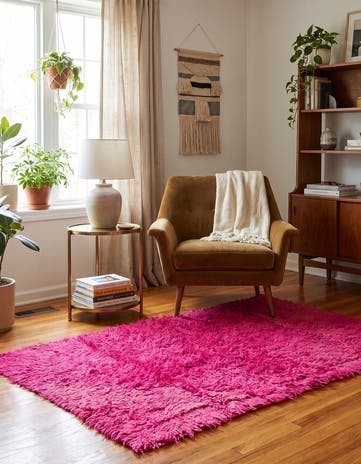 3' 10 x 6' 2 Hand Knotted Moroccan Wool Rug