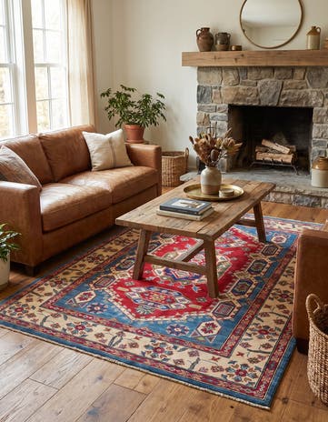 5' 1 x 6' 5 Hand Knotted Kazak Rug