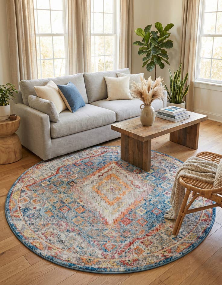 Detail image of 6' x 6' Williamsburg Round Rug