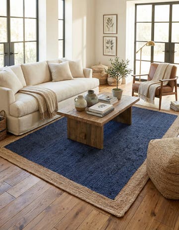 8' x 10' Handmade Braided Jute Rug