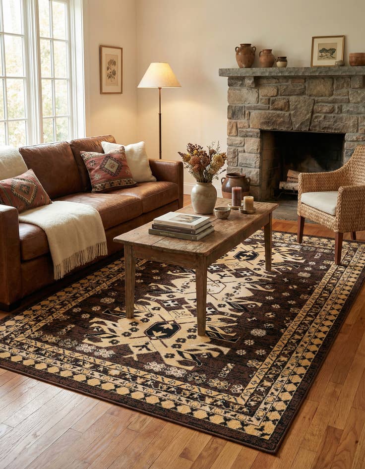 Detail image of 5' 3 x 8' Heris Rug