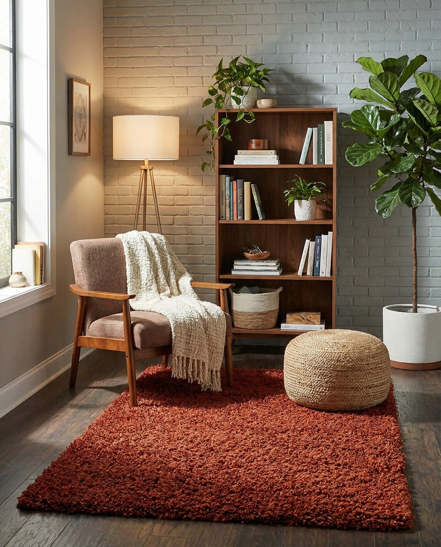 3' x 5' 3 Solid Shag Rug