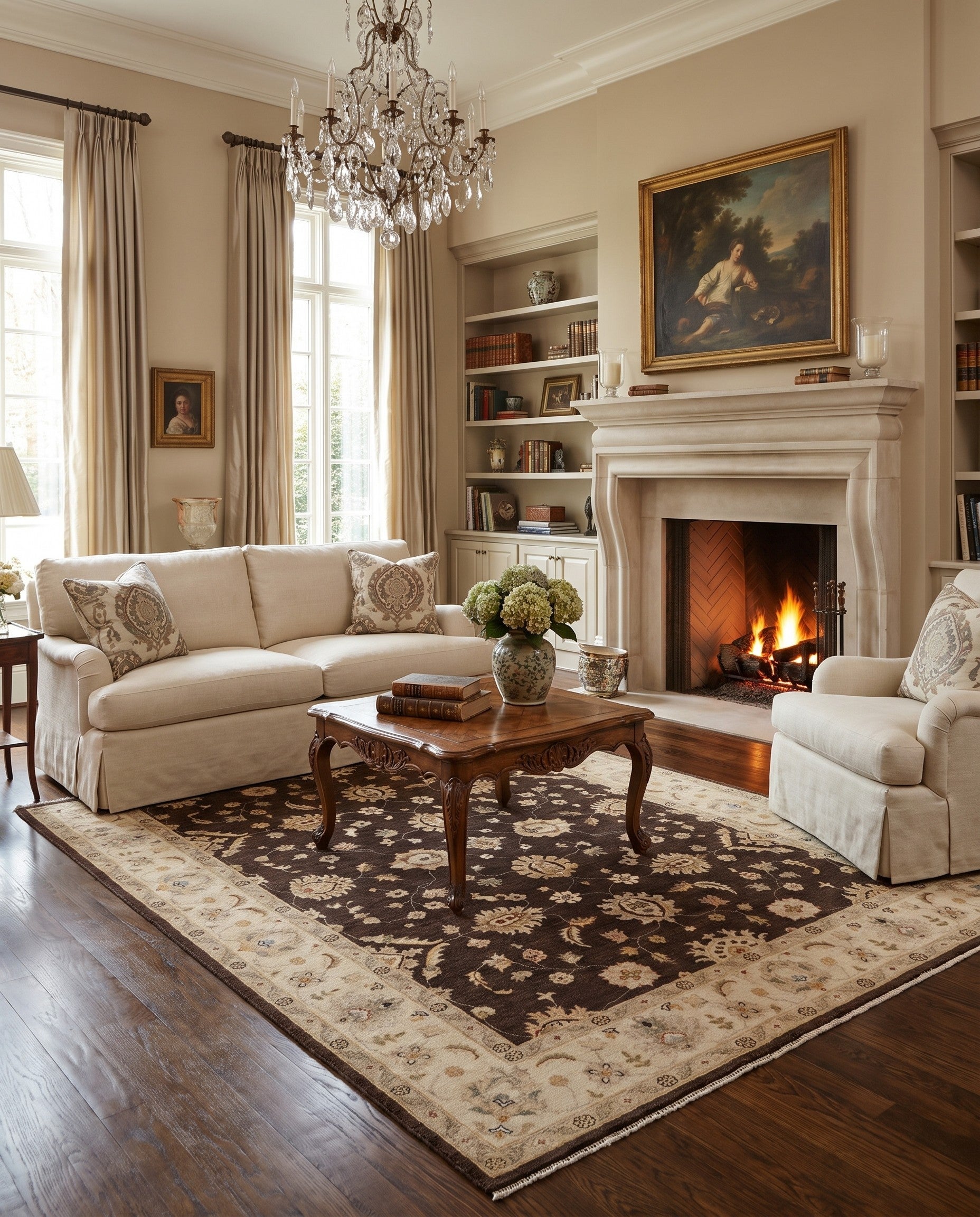 7' 11 x 10' Hand Knotted Ziegler Rug