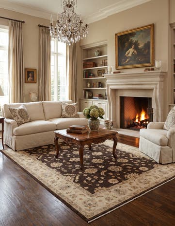 7' 11 x 10' Hand Knotted Ziegler Rug