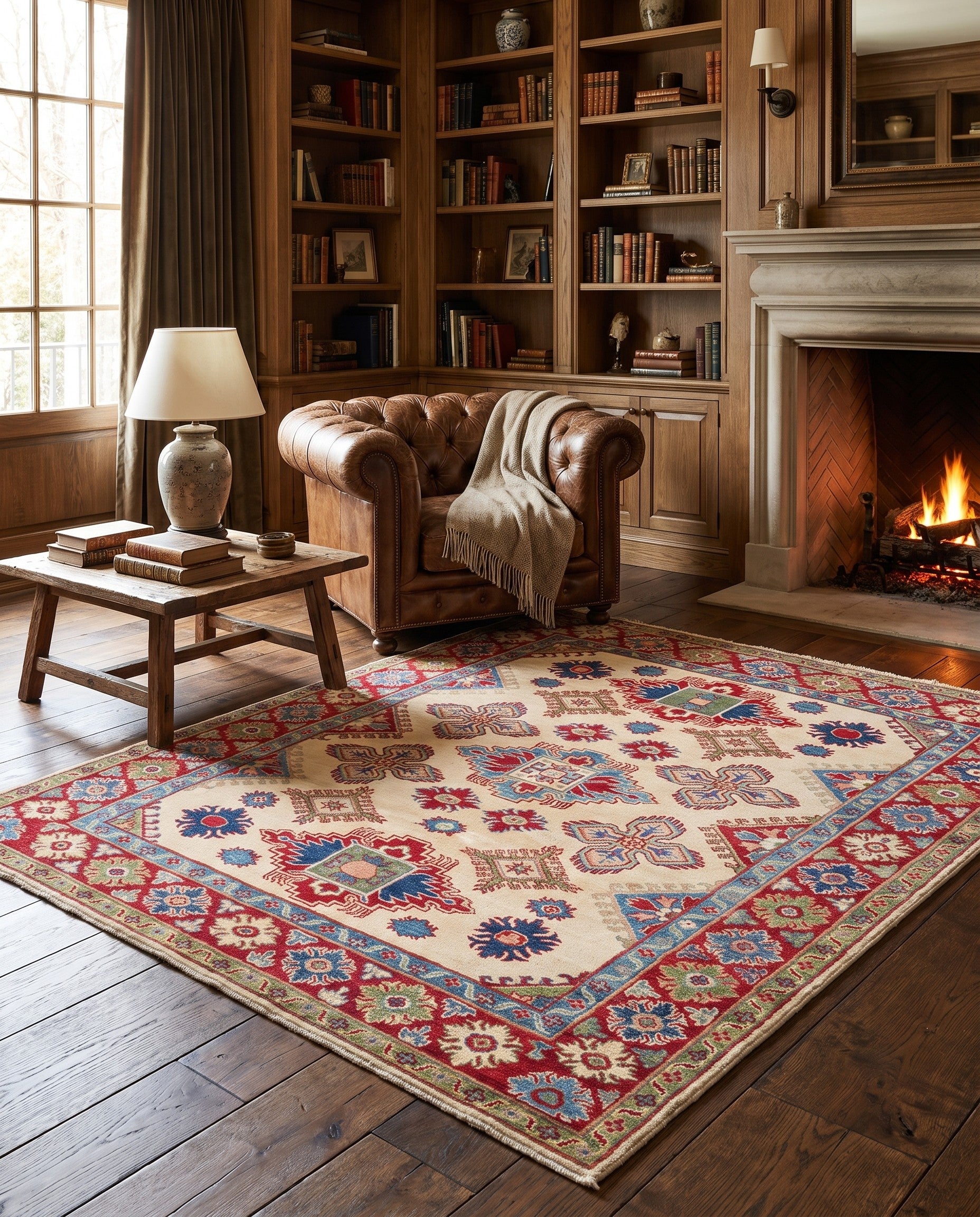 5' 5 x 6' 9 Hand Knotted Kazak Rug