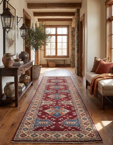 2' 8 x 9' 11 Hand Knotted Kazak Runner Rug