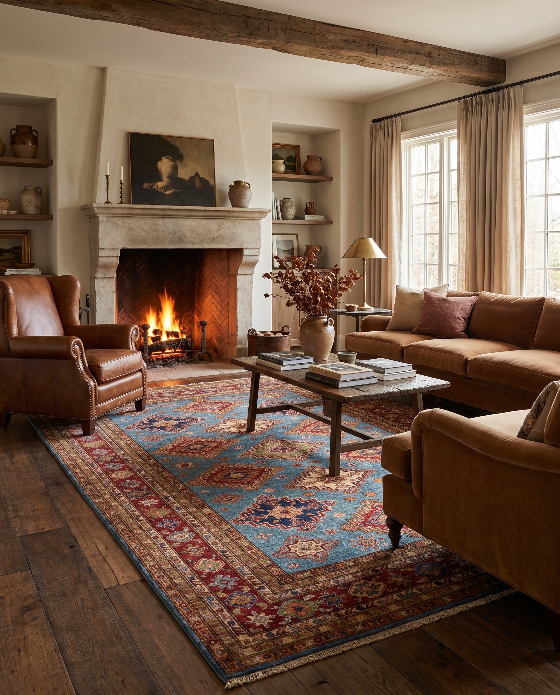 6' 10 x 10' 4 Hand Knotted Kazak Rug